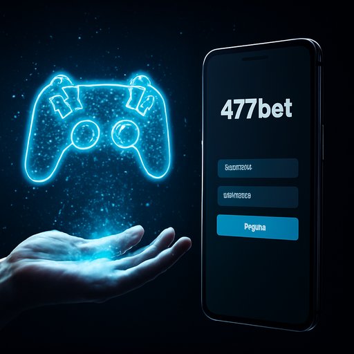 477bet Login form on smartphone display